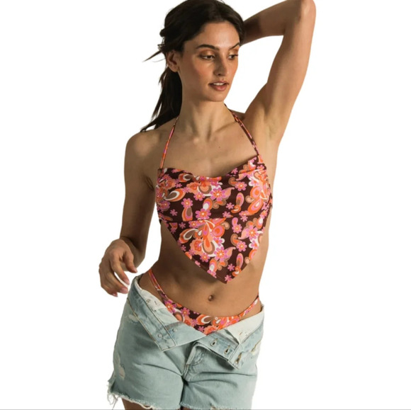 2/$25-Skinny Dip Bikini - Halter & Thong Bikini Set "SUNTAN INDY" - Picture 7 of 13